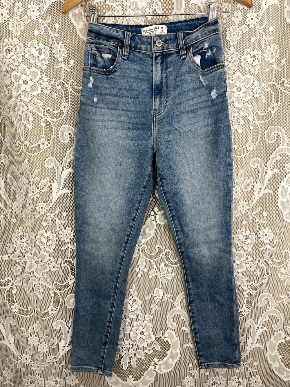 Abercrombie Jeans Curve Love Super Skinny Ankle High Rise Size 25 0 R